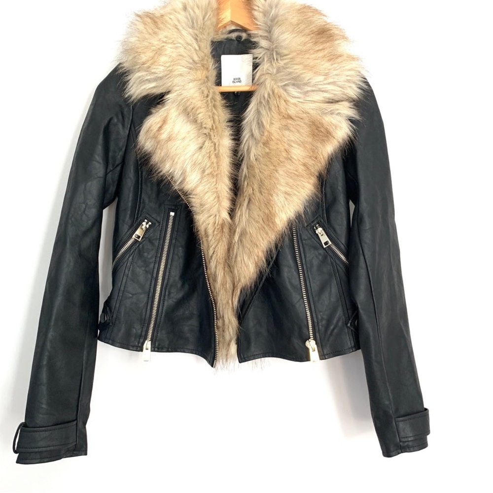 Faux Fur Leather Jacket